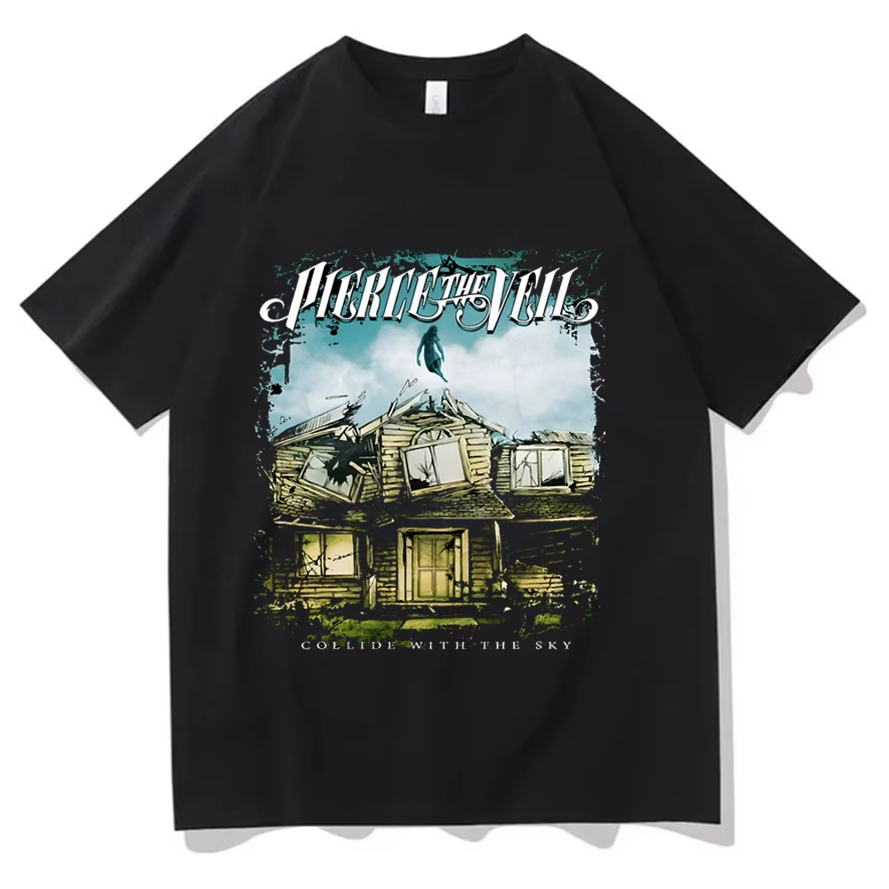 Japan Lifestyle And Culture - Pierce The Veil ผ้าฝ้ายแท้ขนาด EU เสื้อยืดอะนิเมะผู้ชายเสื้อยืด