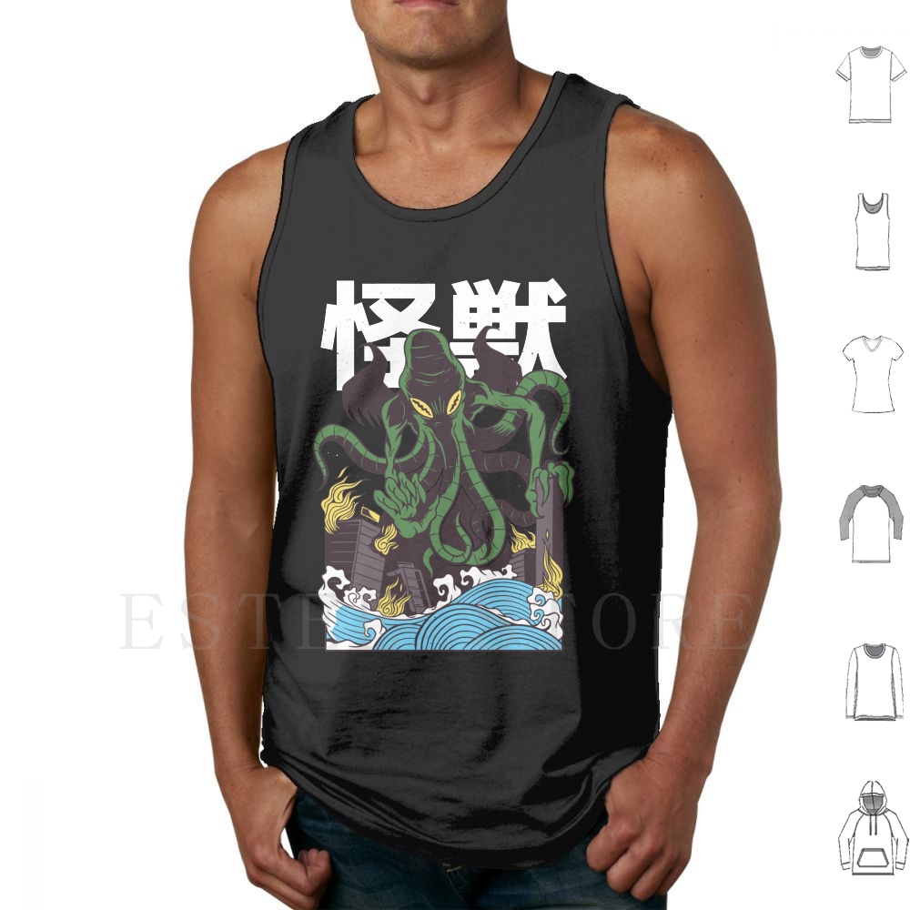 Japanese Daily Lifestyle - ญี่ปุ่น Cthulhu TANK Tops เสื้อกั๊ก Cthulhu
