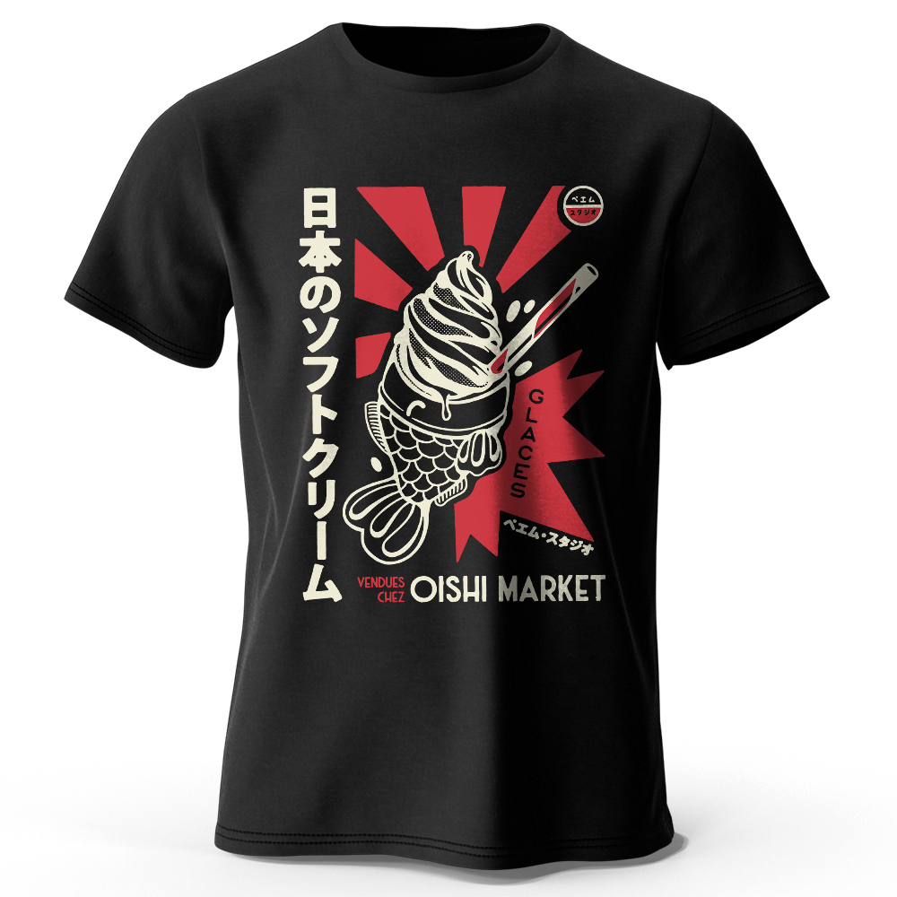 เสื้อยืดผ้าฝ้าย 100% พิมพ์ Foo - Japan Lifestyle And Culture บทวิจารณ์และราคา