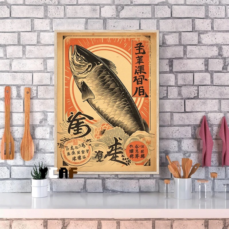 โปสเตอร์อาหารญี่ปุ่นวินเทจพิมพ - Japanese Lifestyle Food บทวิจารณ์และราคา